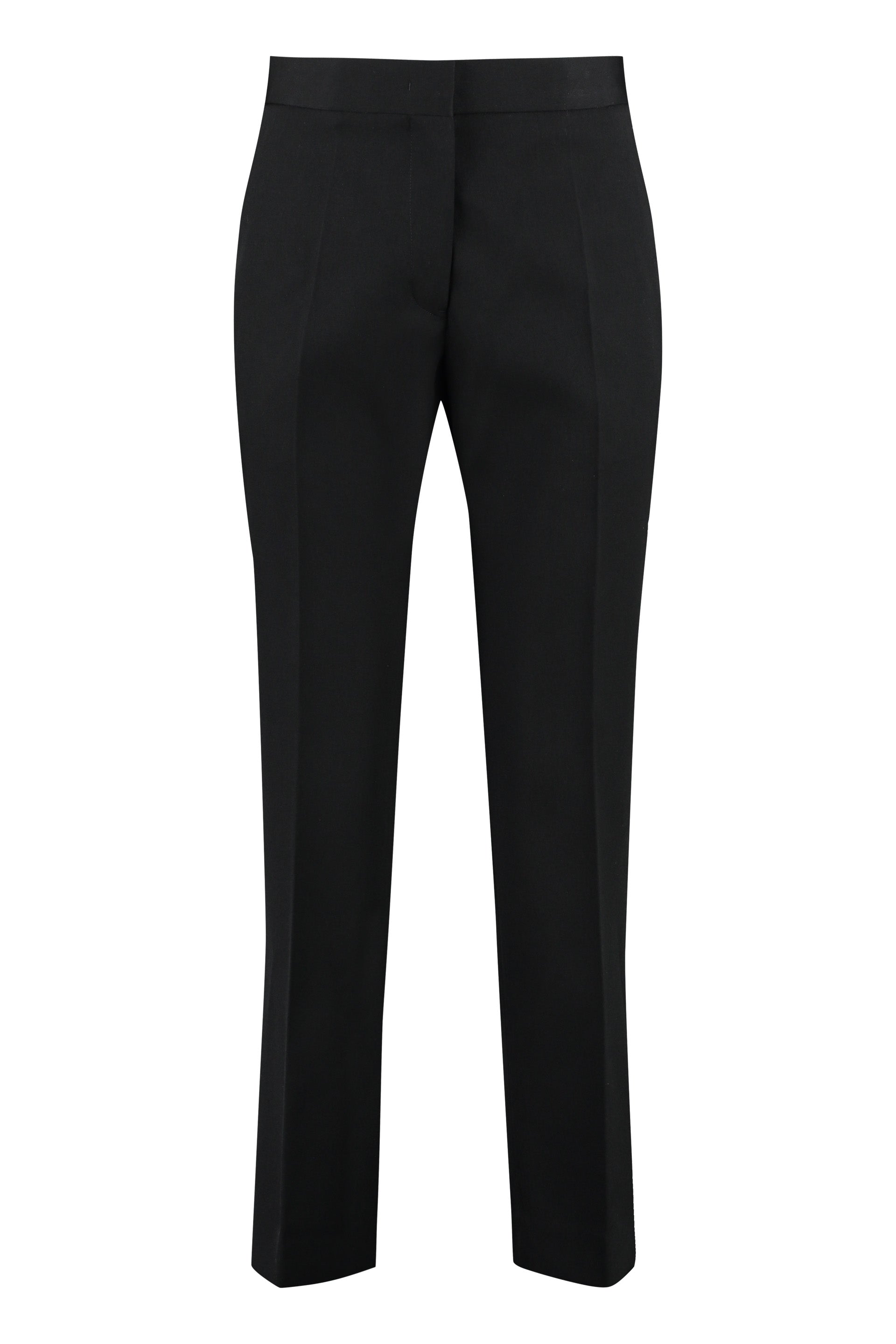 High-waist Wool Cropped Trousers