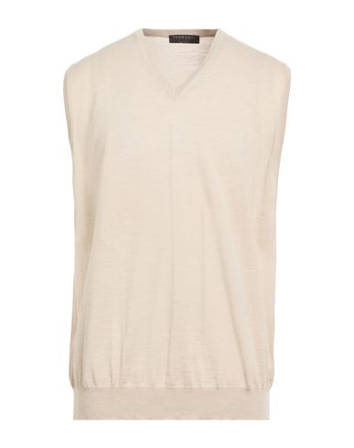 Man Sweater Beige Size 46 Virgin Wool