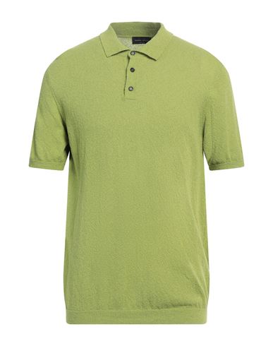 Roberto Collina Man Sweater Green Size 42 Cotton, Polyamide