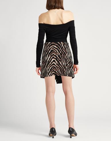 Woman Mini skirt Black Size 2 Virgin Wool, Cotton, Polyamide, Silk