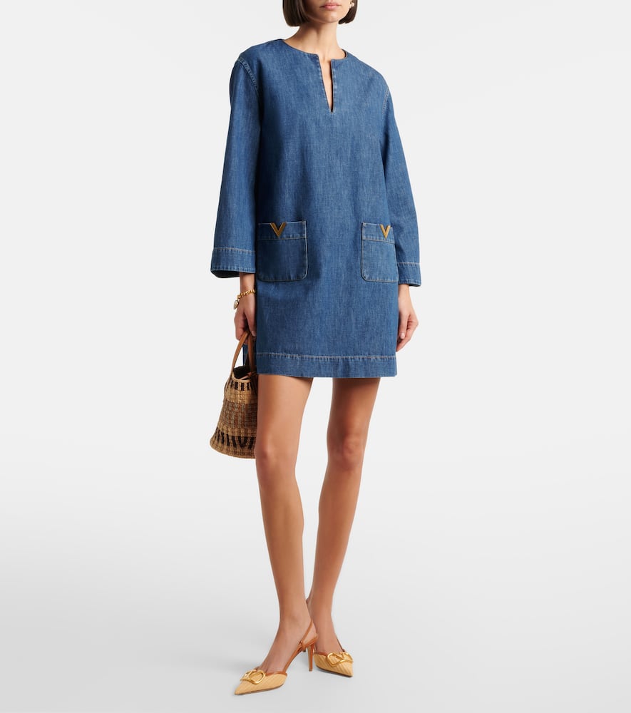 VGold chambray minidress