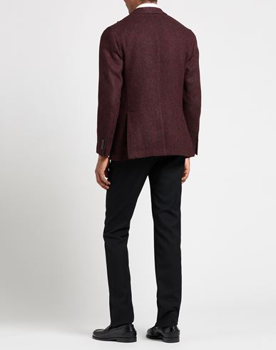 Man Blazer Burgundy Size 40 Wool