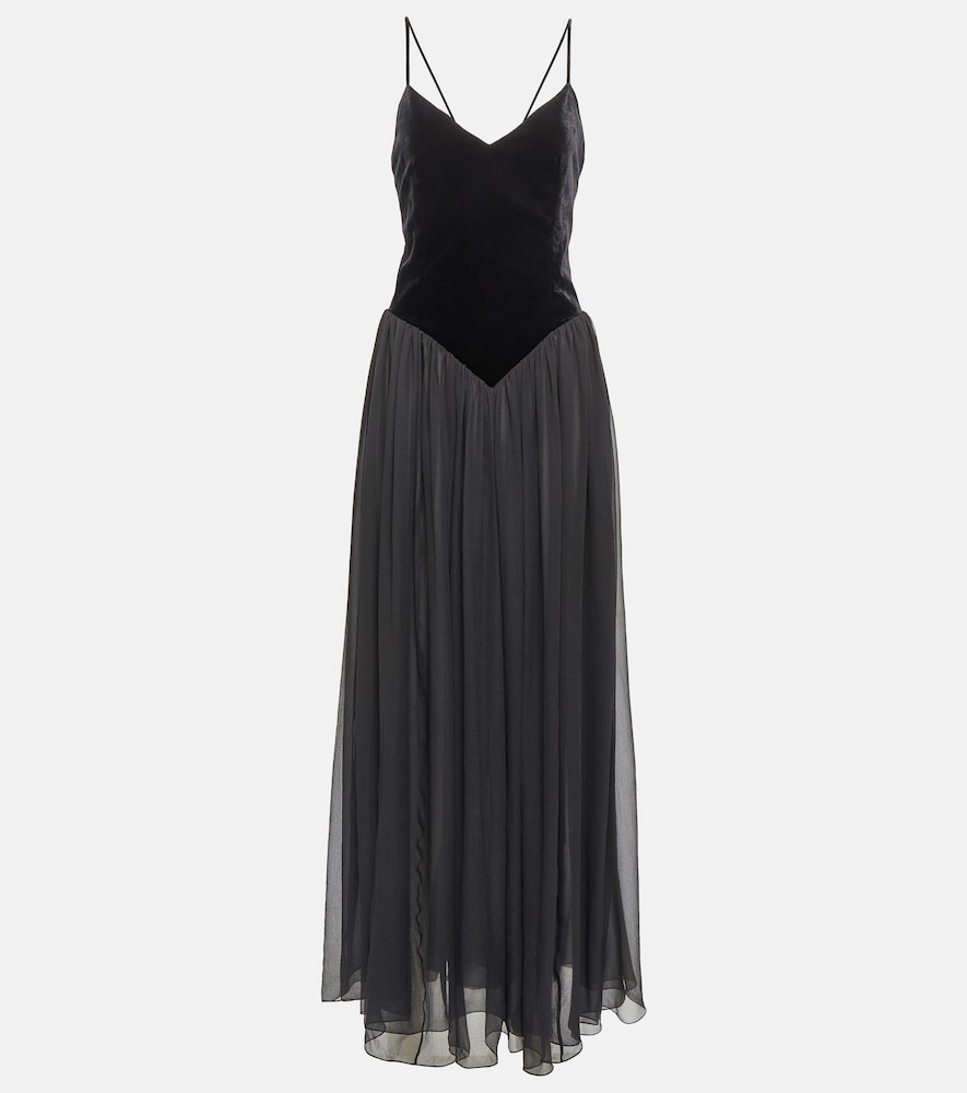 Chloé Velvet and silk maxi dress