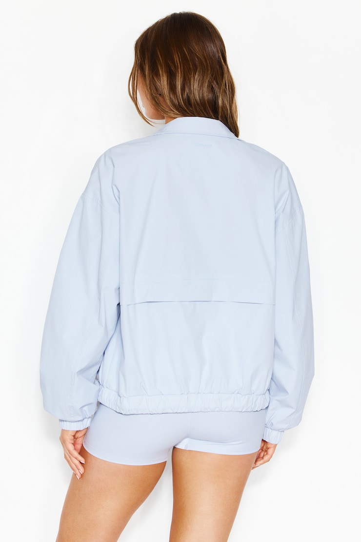 Long Windbreaker - Blue - Women Clothing