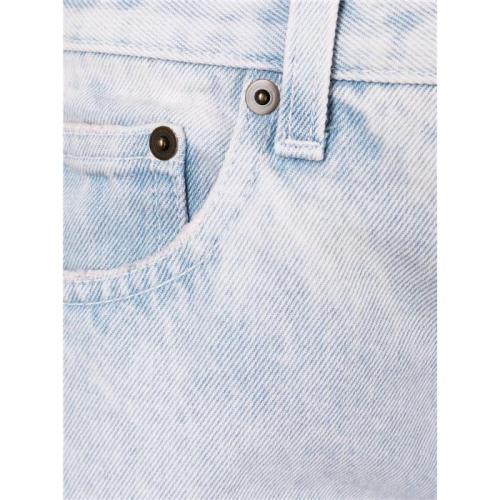 Bleached cropped jeans - Purple
