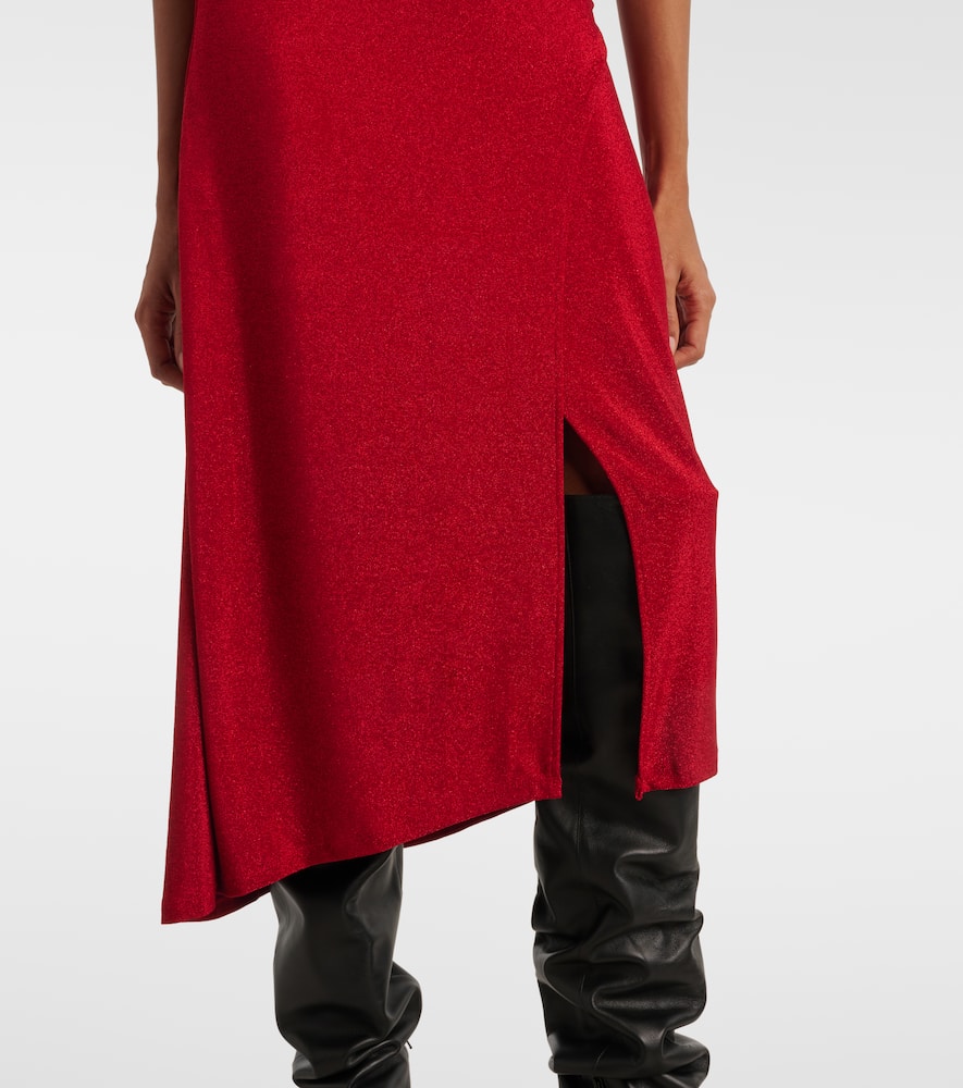 Agustin lamé midi dress