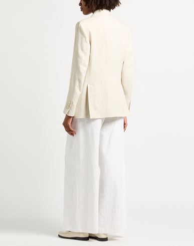 Woman Blazer Ivory Size 12 Linen