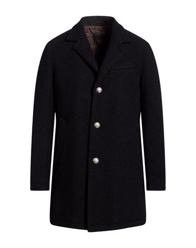 Man Coat Midnight blue Size M Wool, Polyamide, Acrylic, Polyester, Mohair wool