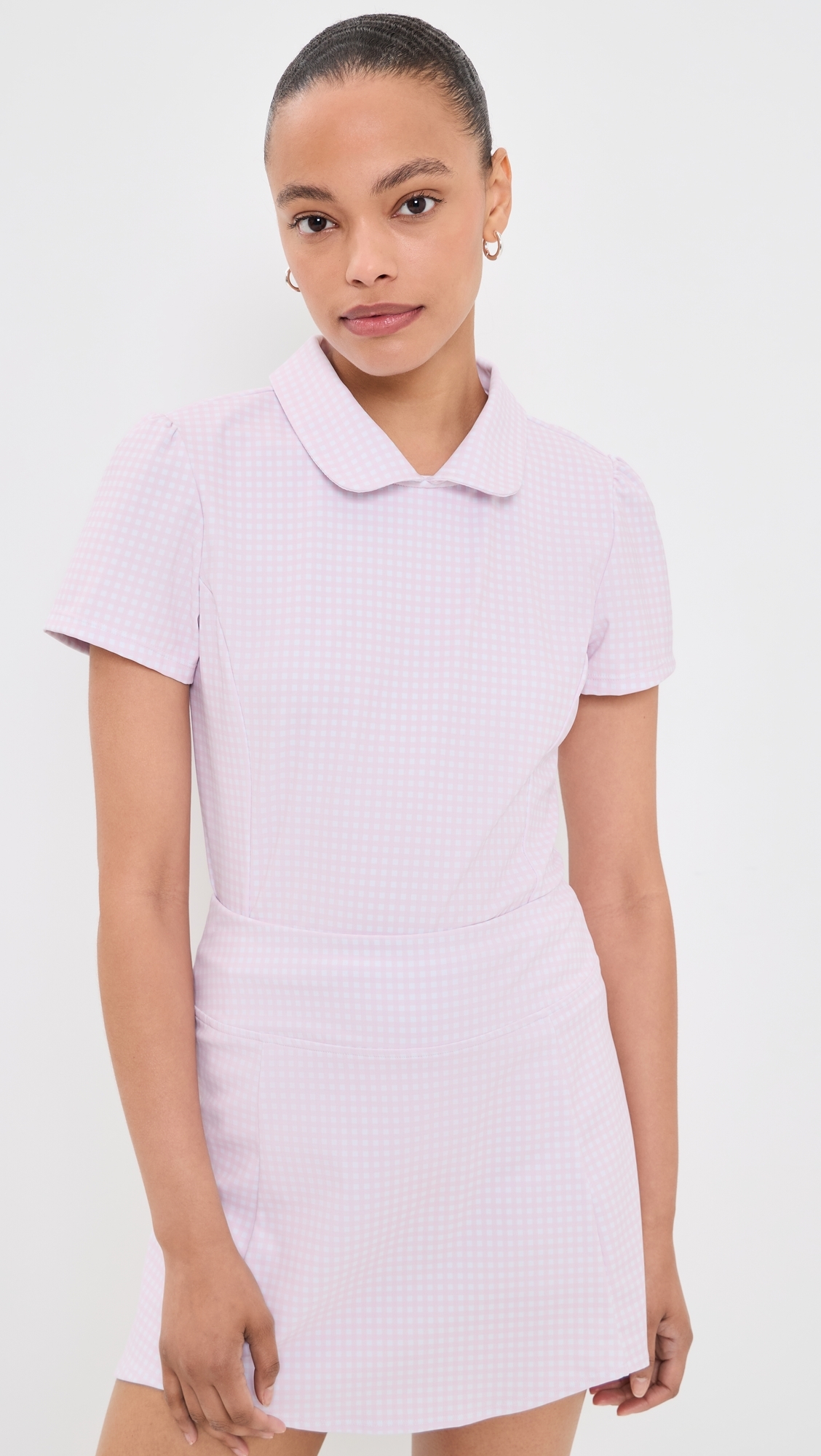 Mayfair Short Sleeve Gingham Top Ballet Slippergingham