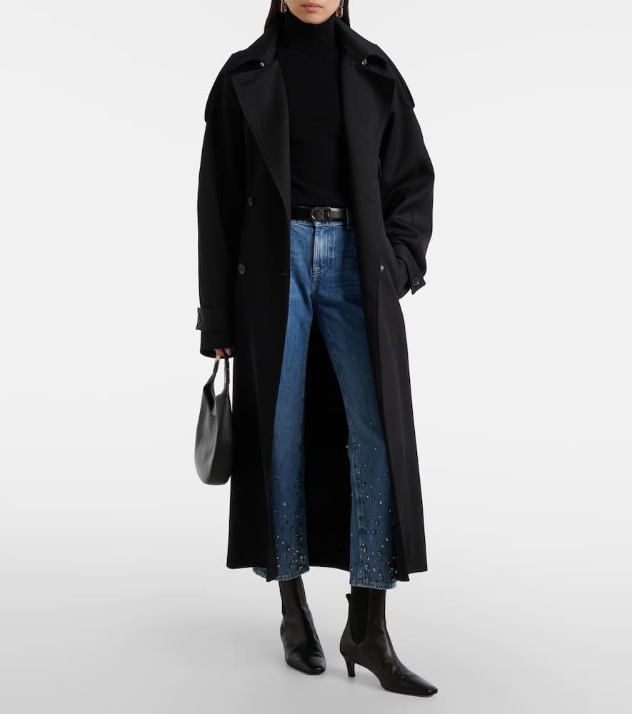 Calie embellished cropped straight jeans