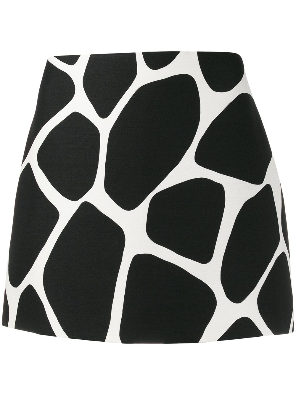 Giraffe print fitted mini skirt - Black