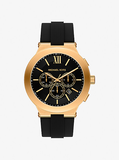 Oversized Billie Gold-Tone and Silicone Watch