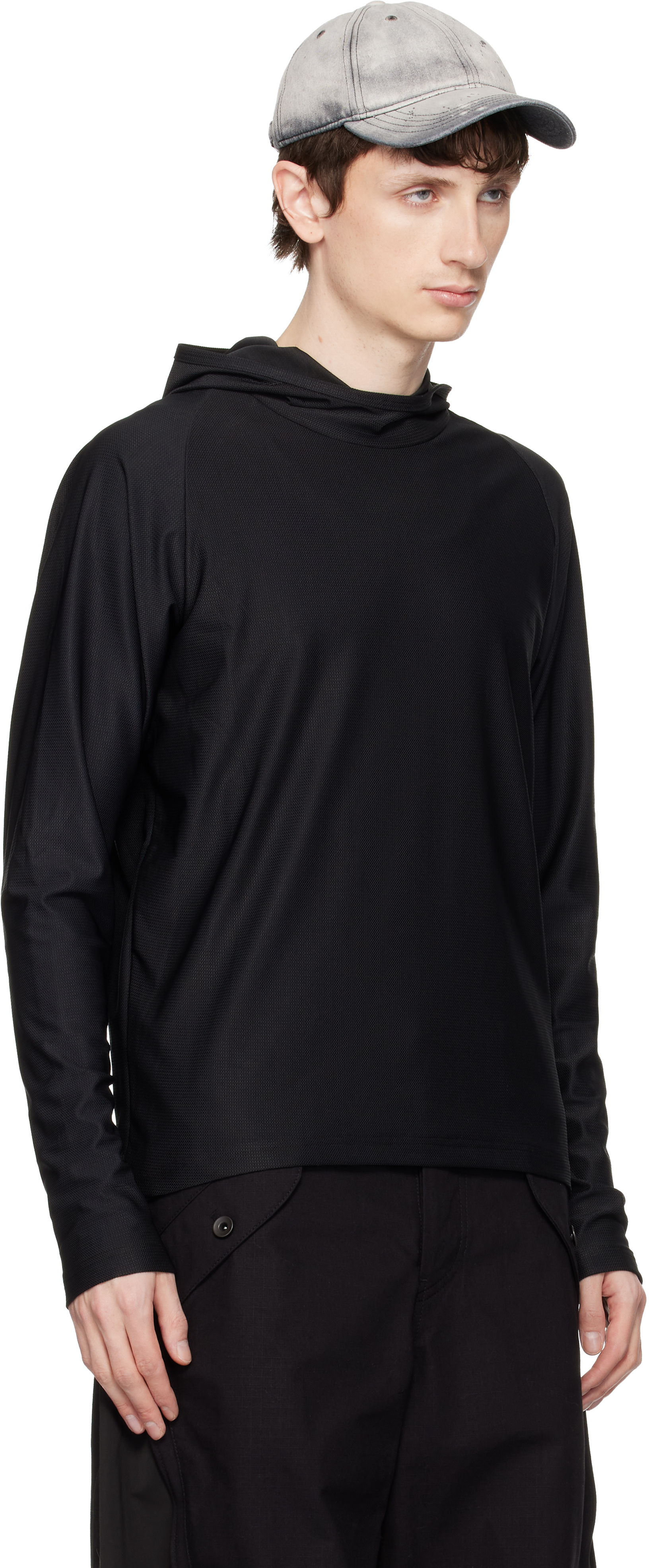 Black Emishi Long Sleeve Hoodie