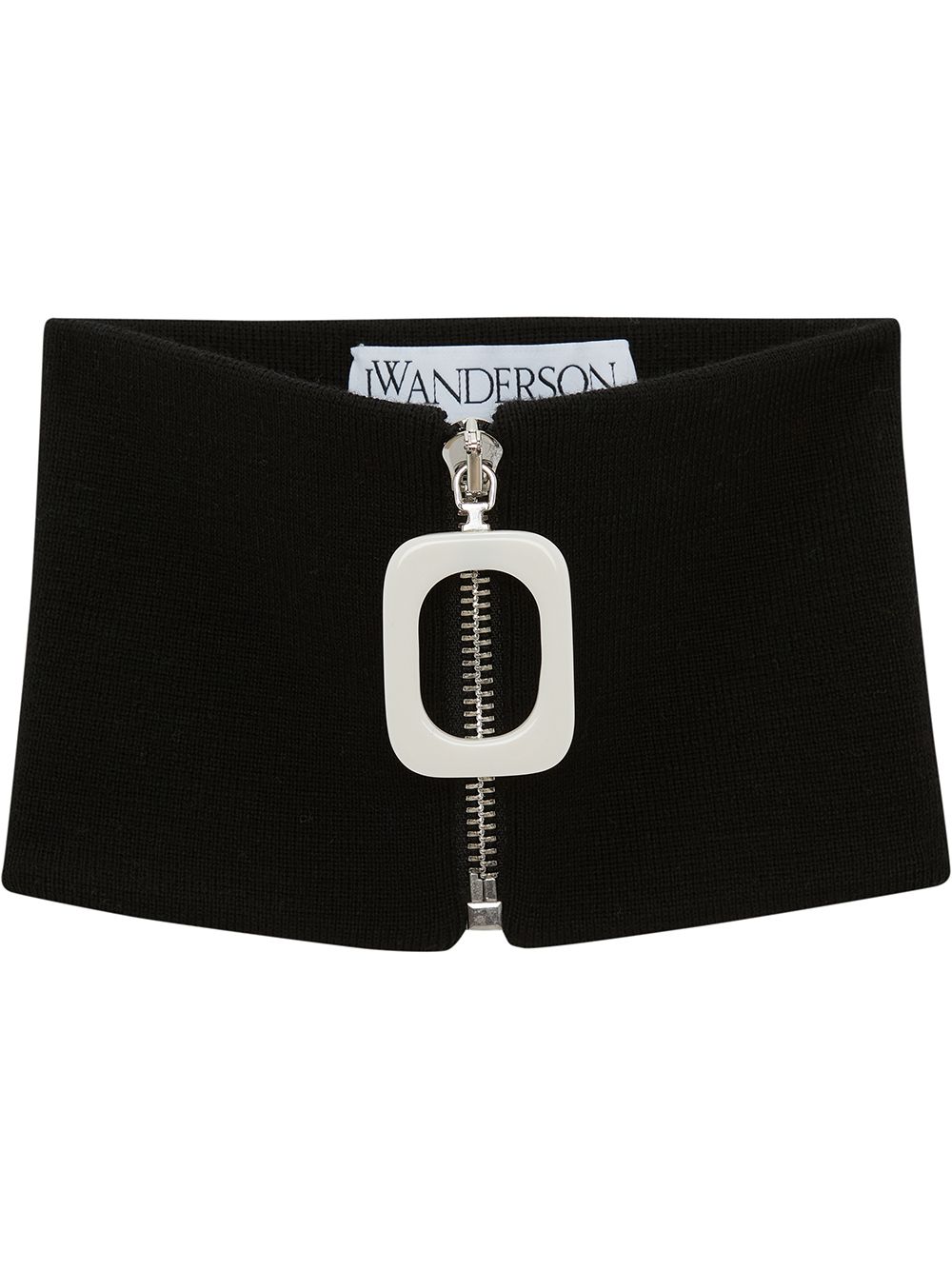 Zip fastening neckband - Black