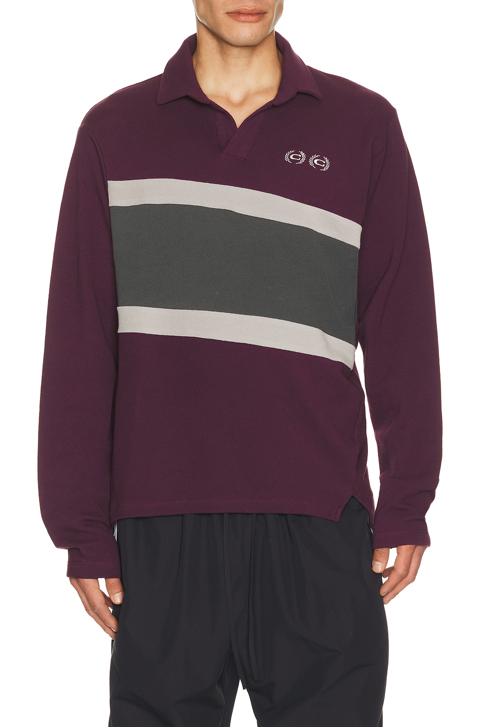 Commission Twisted Polo in Purple - Purple. L also in