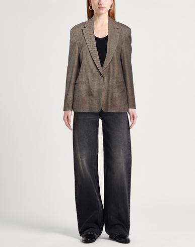 Woman Blazer Brown Size 10 Polyester, Viscose, Elastane