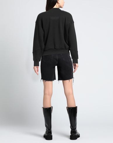 Woman Sweatshirt Black Size M Cotton
