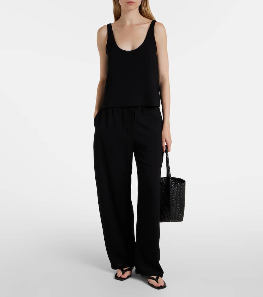 Ari cropped crêpe tank top