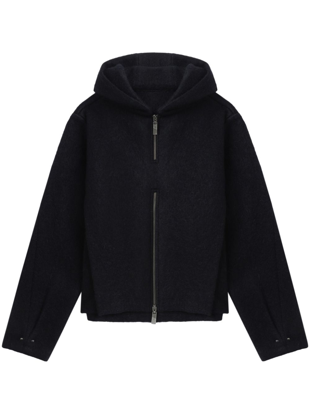 Logo-appliqué hoodie - Black