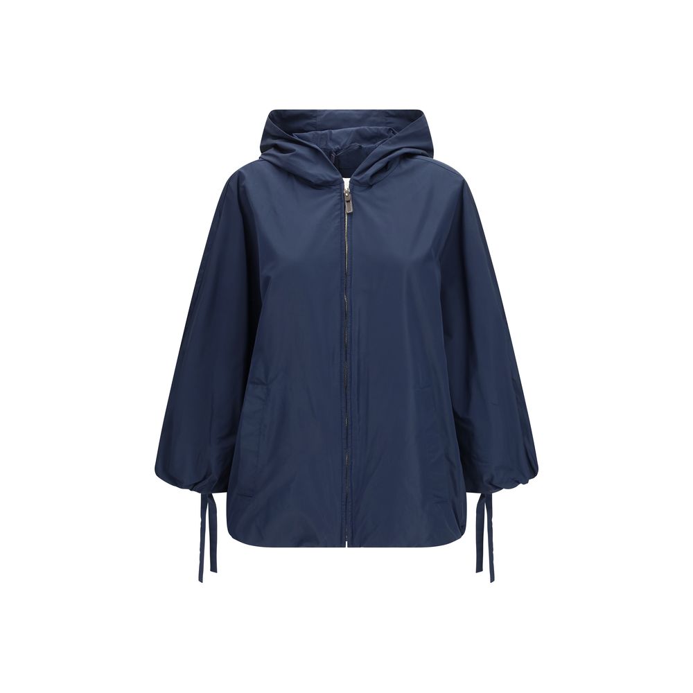 Water-Repellent Taffeta Raincoat — Navy