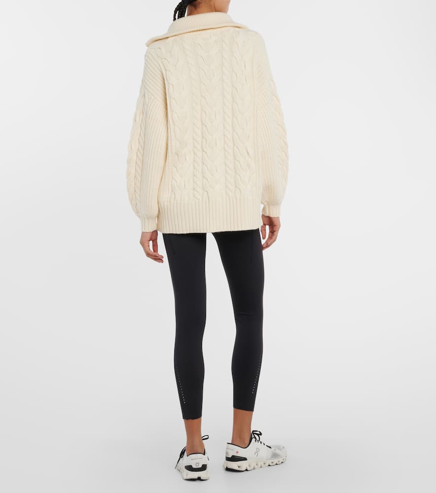 Daria cable-knit half-zip sweater