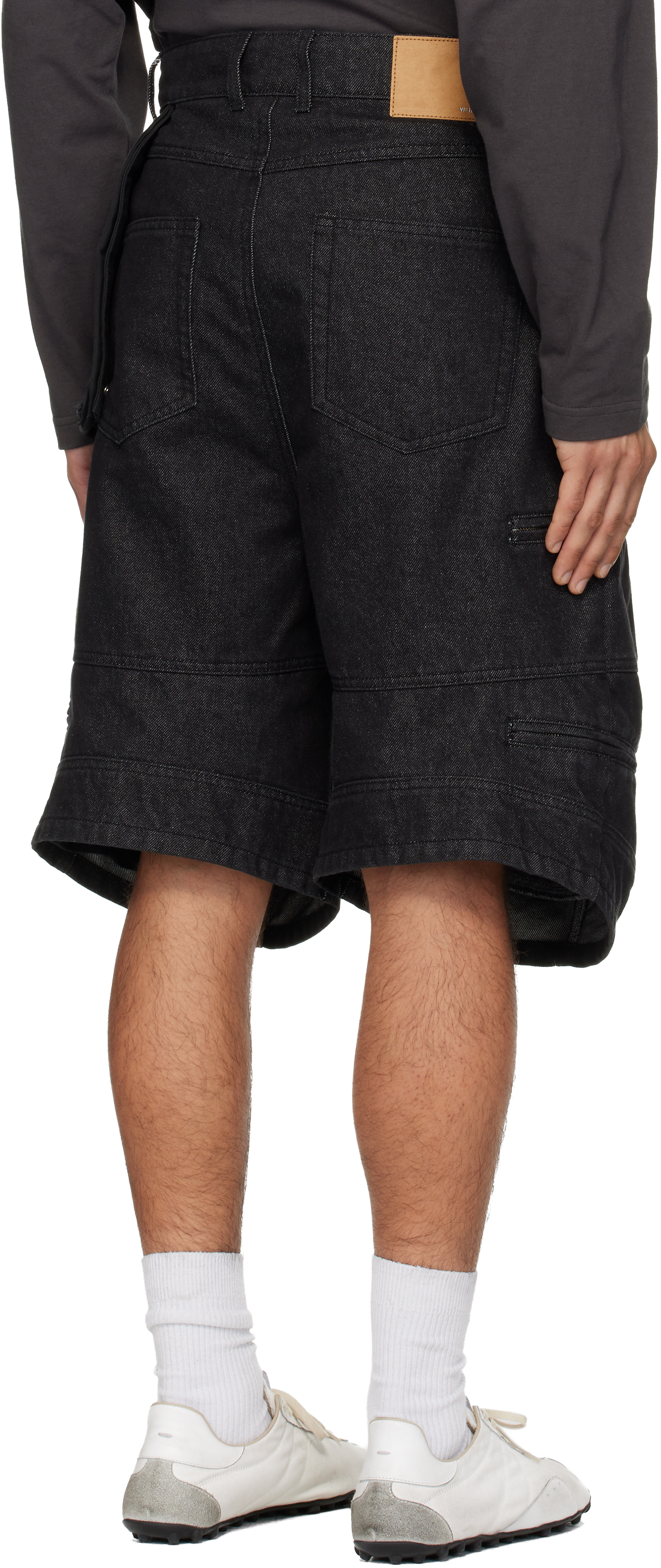 Black Carpenter Denim Shorts