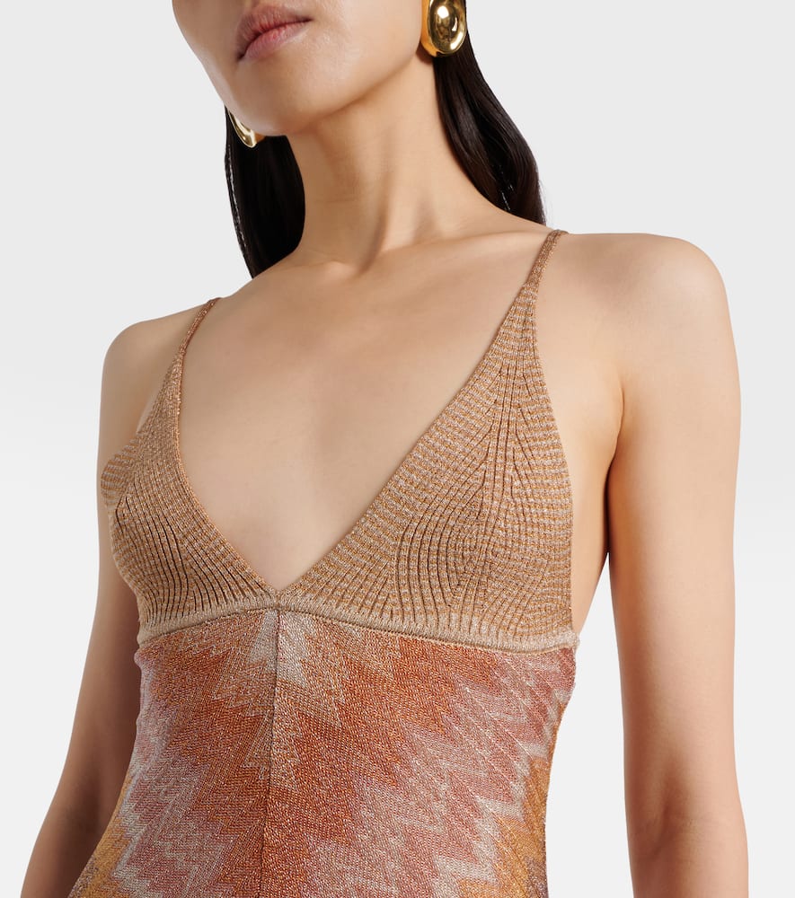 Lamé maxi dress