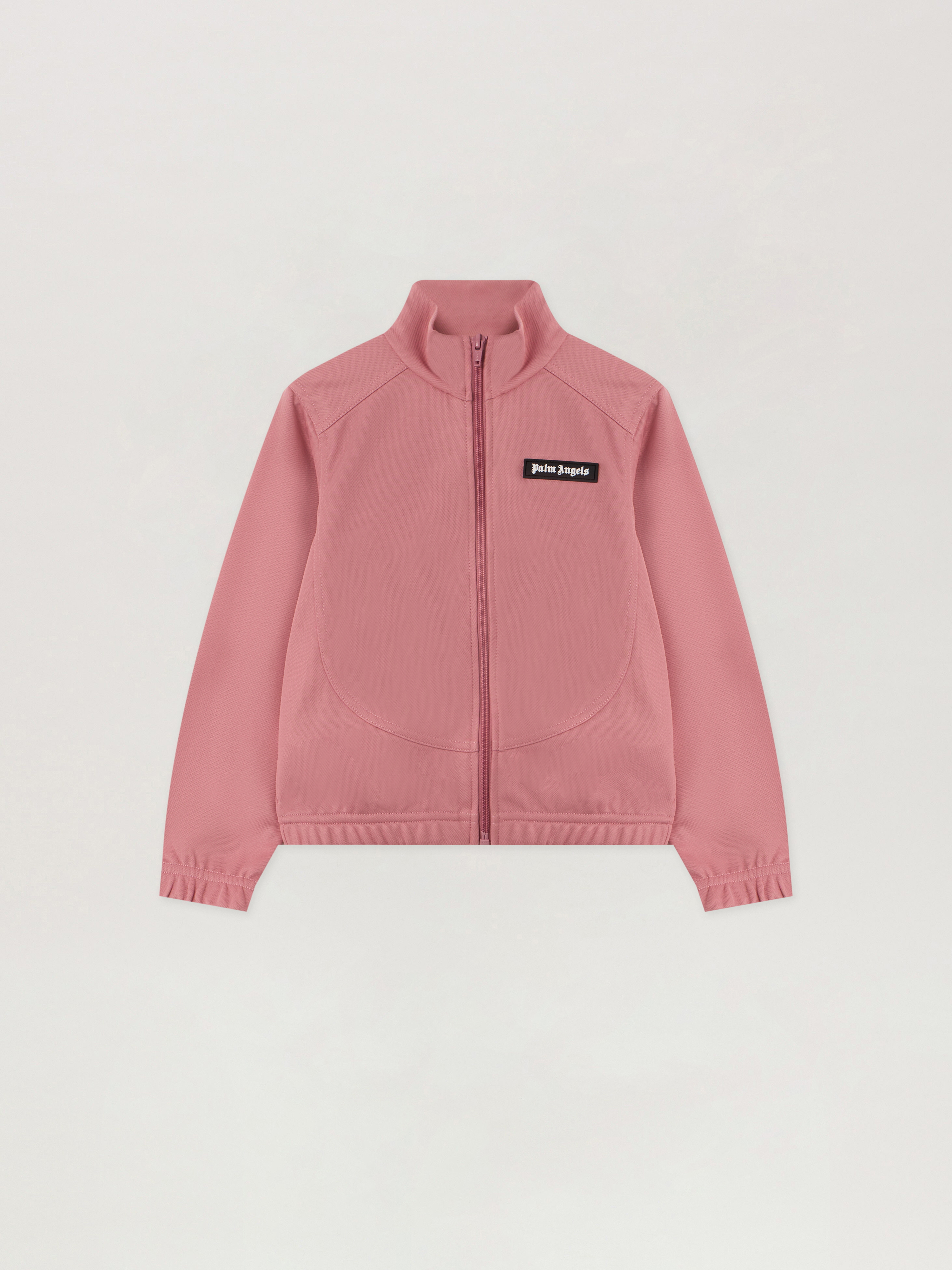 Curved Logo Crop Track Jacket Kids  Antique Rose