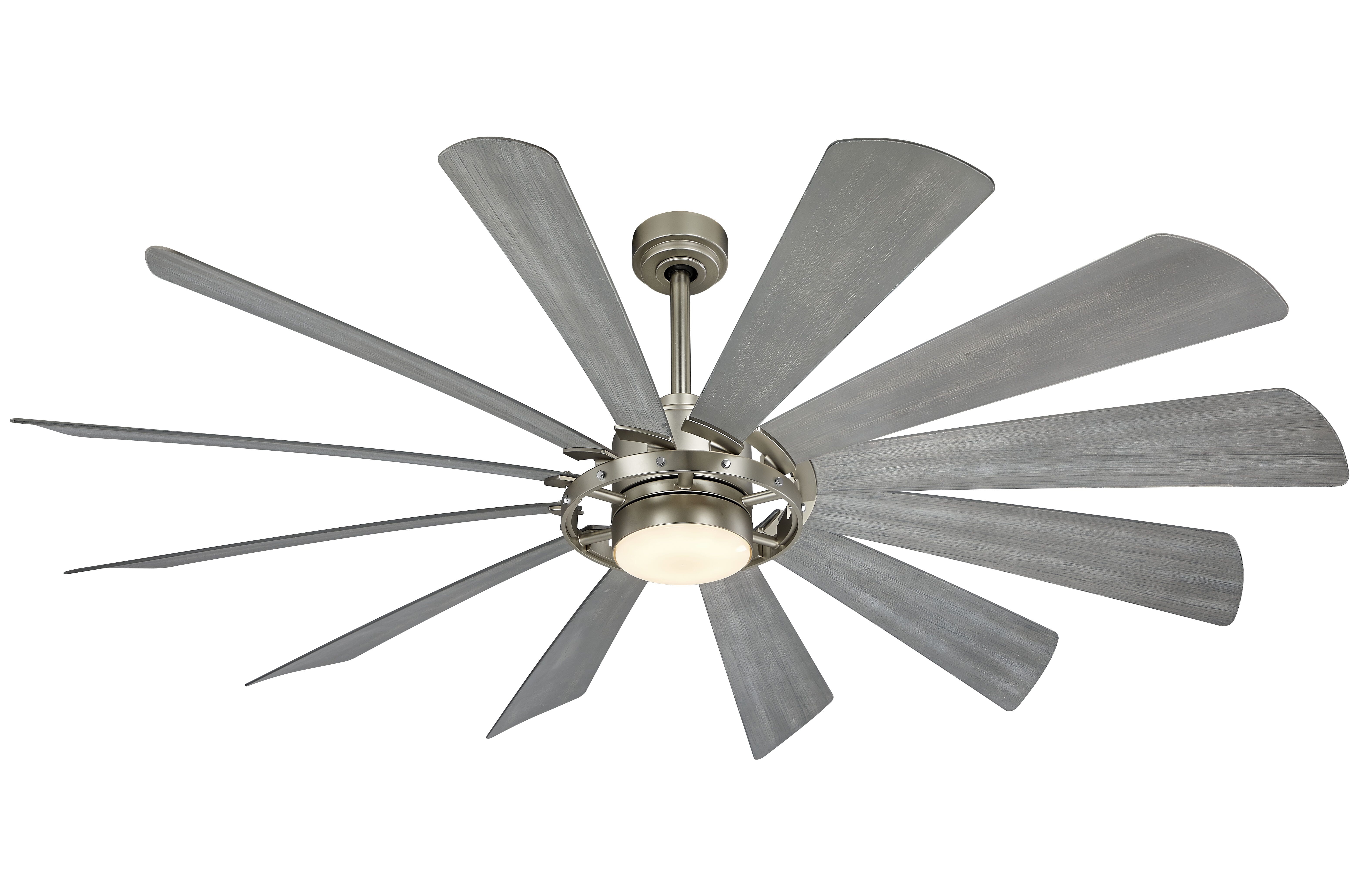 Minka-Aire Contemporary 65" Indoor/Outdoor Ceiling Fan in Brushed Stee