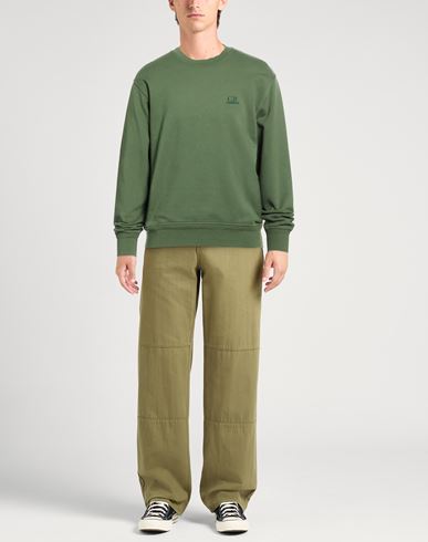 C. p. Company Man Sweatshirt Military green Size 3XL Cotton