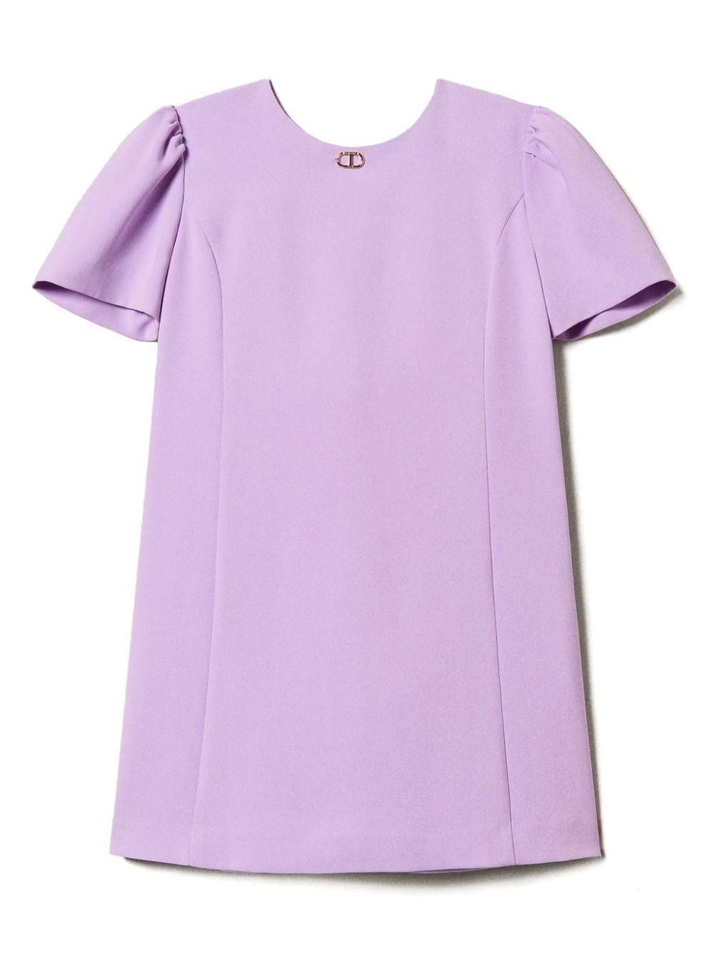 Logo-plaque dress - Purple