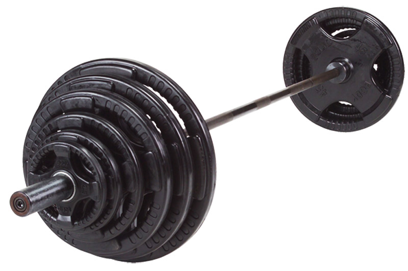 500 Lb Rubber Grip Olympic Sets In Chrome Bar
