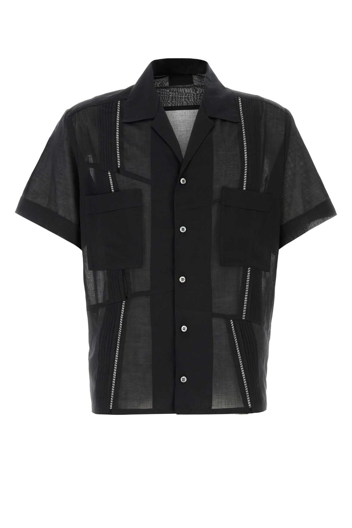 Broken Guayabera Shirt — Black