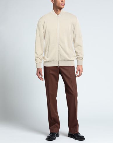 Man Cardigan Beige Size 44 Cotton