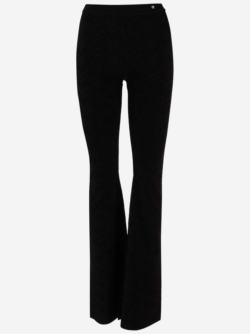 Medusa Flared Stretch Viscose Jersey Pants