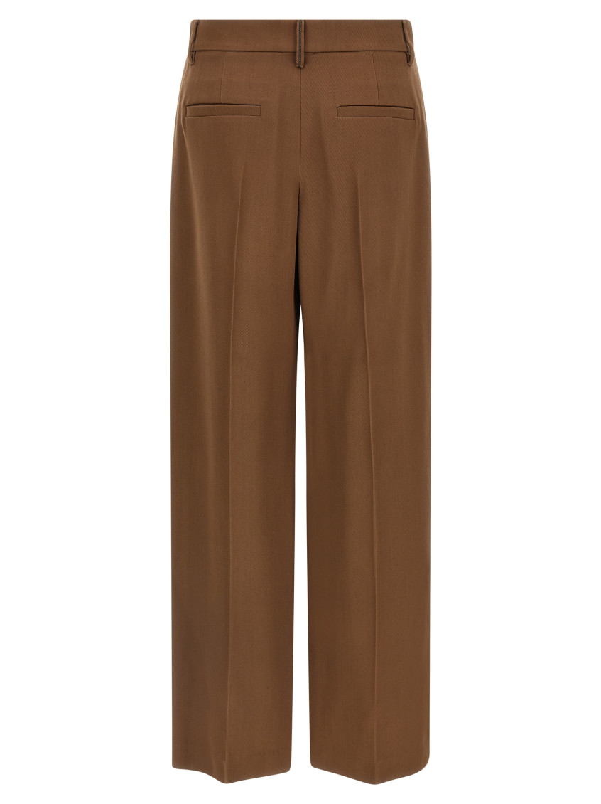 Brunello Cucinelli - tailored loose leg wool blend trouser