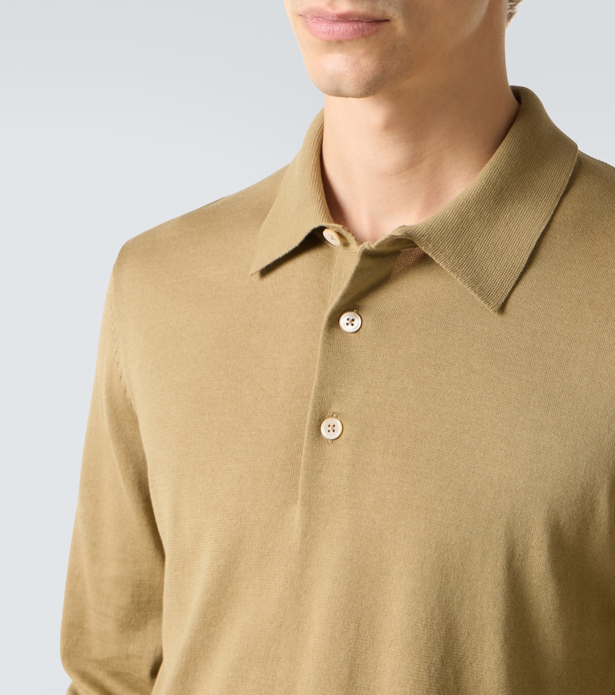 Cotton polo sweater