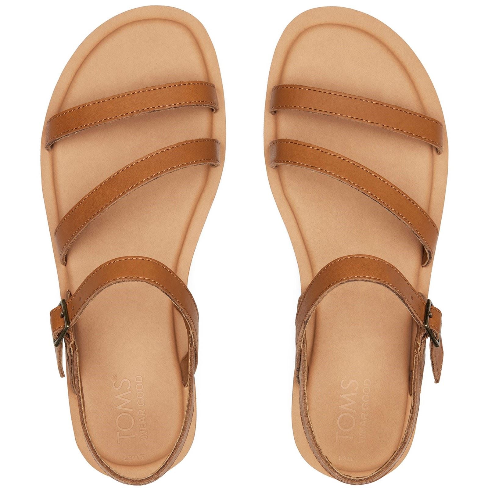 Toms Kira Leather Women's Tan Sanda