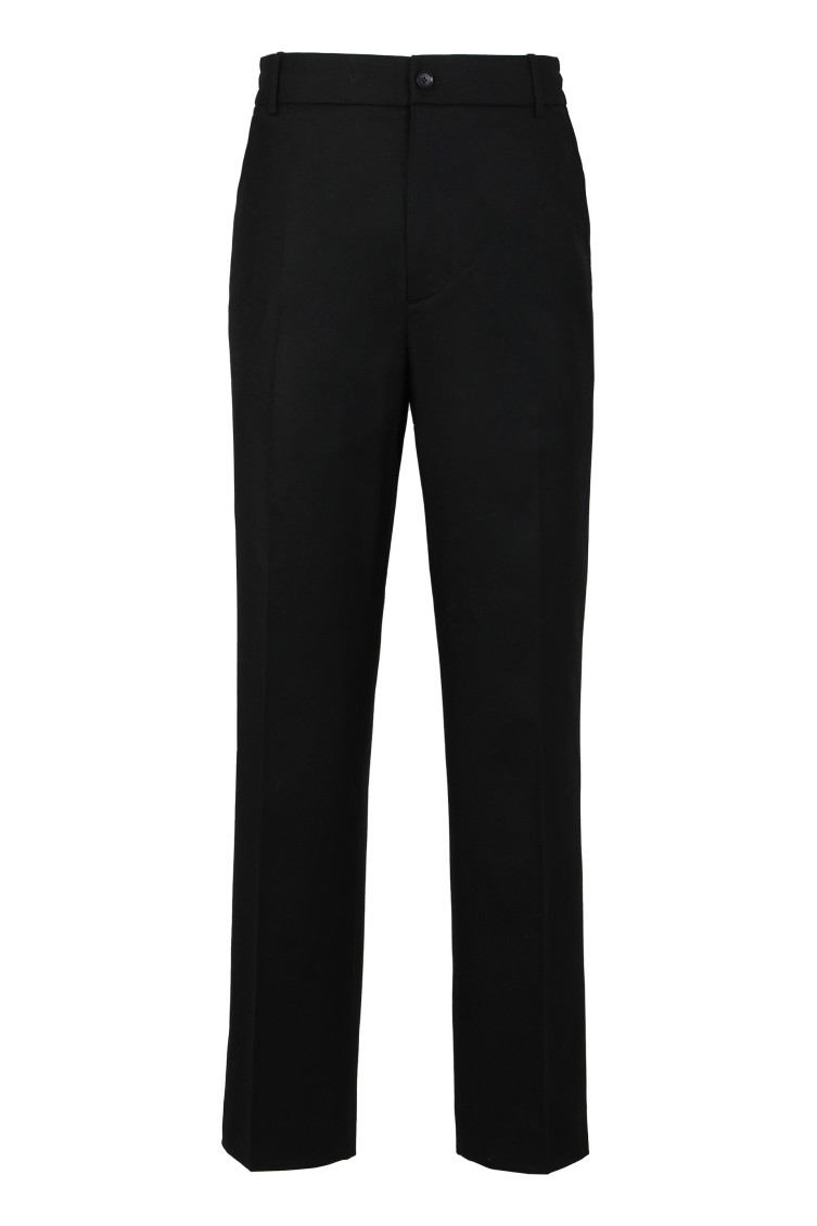 Black Tailored Fit Wool Pants