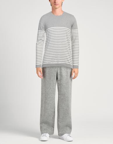 Man Sweater Light grey Size S Cotton