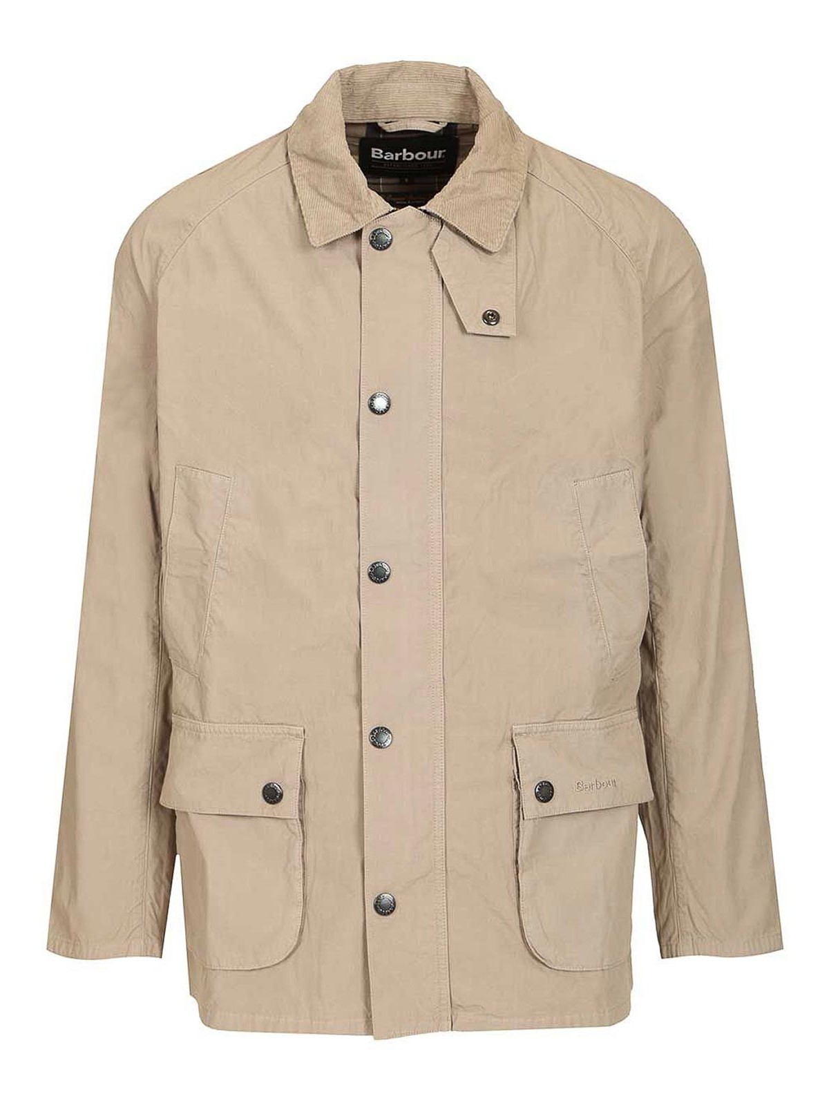 Barbour - coat collar detail and front pocket
