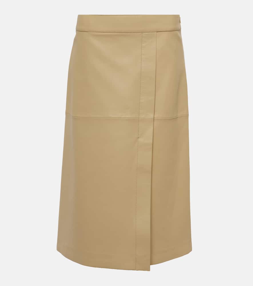 Sevres leather pencil skirt