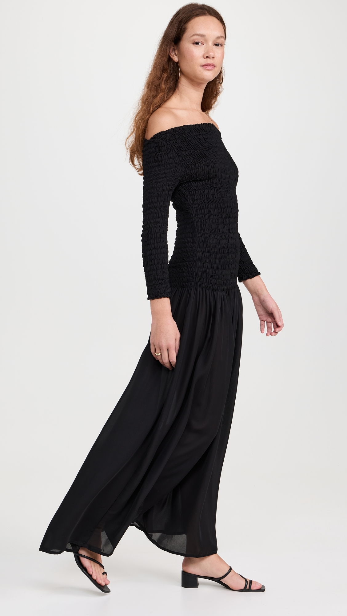Amandine Silk Maxi Dress Black
