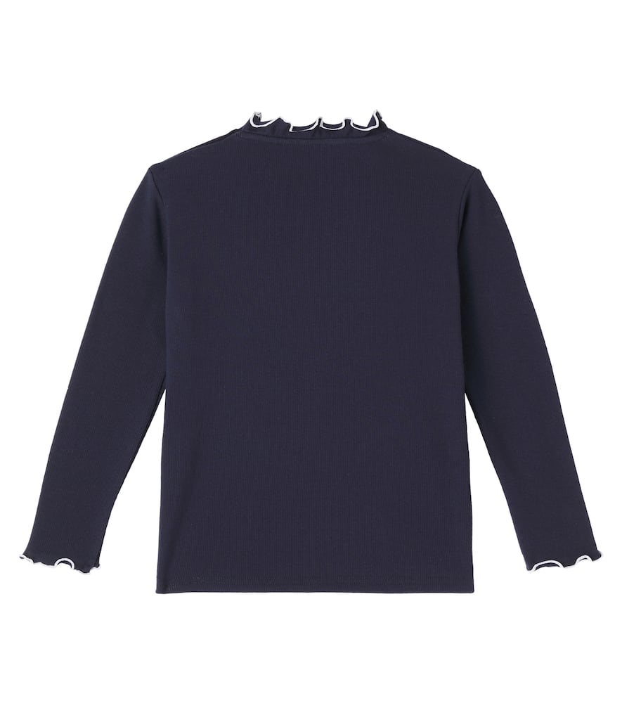 Cotton-blend jersey top