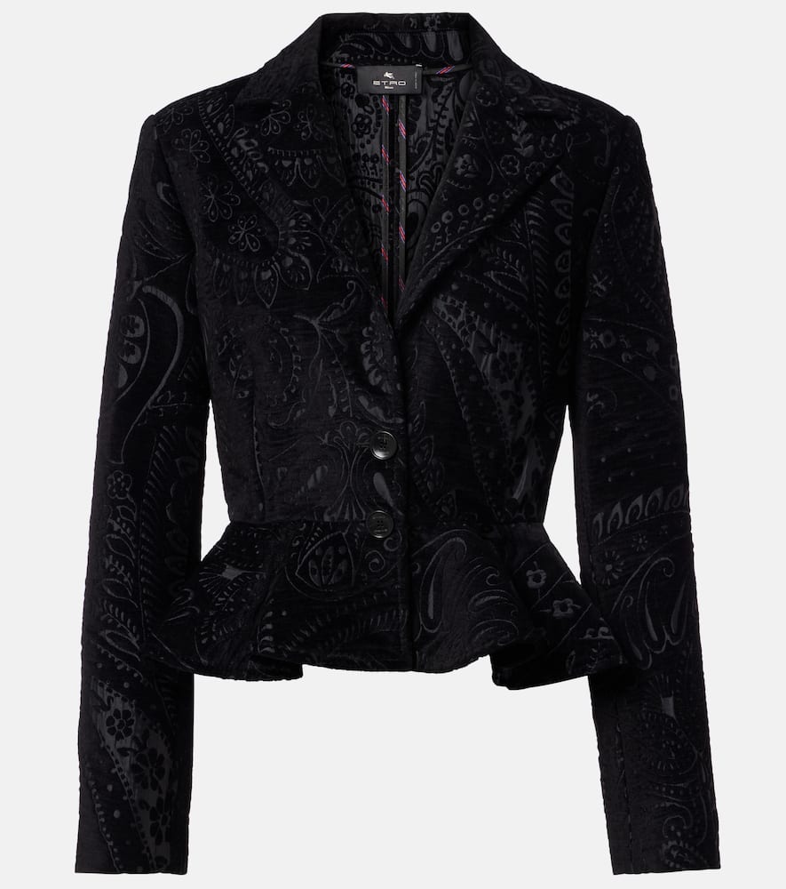 Paisley peplum blazer