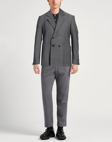 Low Brand Man Blazer Black Size 2 Virgin Wool, Cotton