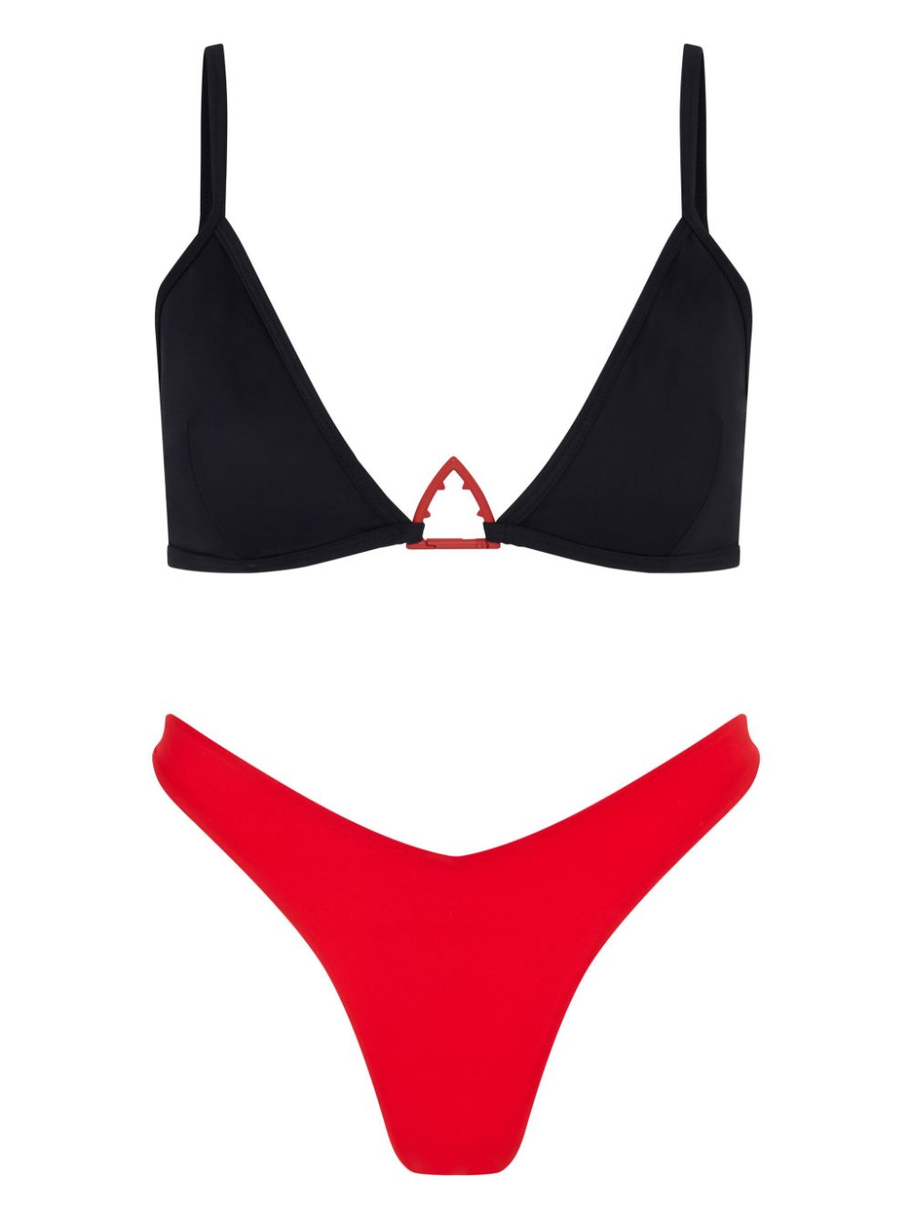 White Shark-logo bikini top - Black