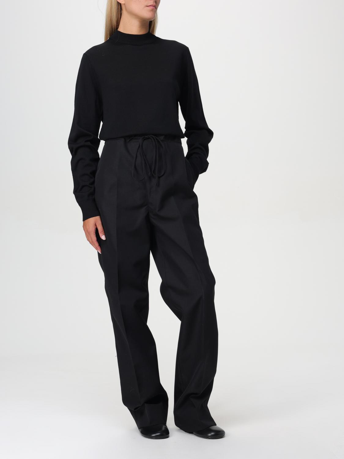 High-waist wide-leg trousers - Black