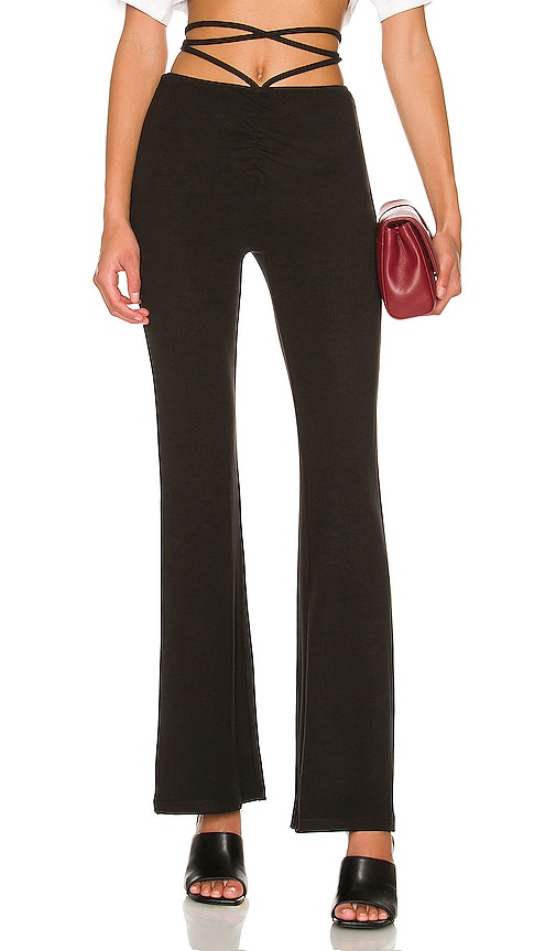 Superdown Regan Tie Strap Pant in Black.  XL. Also in
