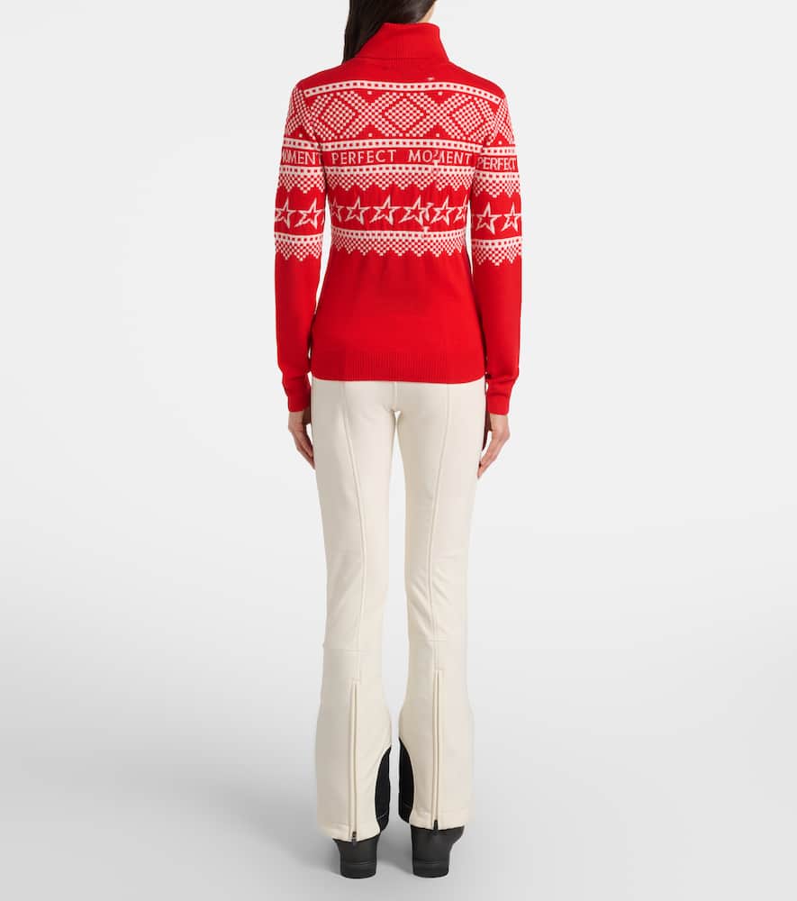 Holiday intarsia wool turtleneck sweater